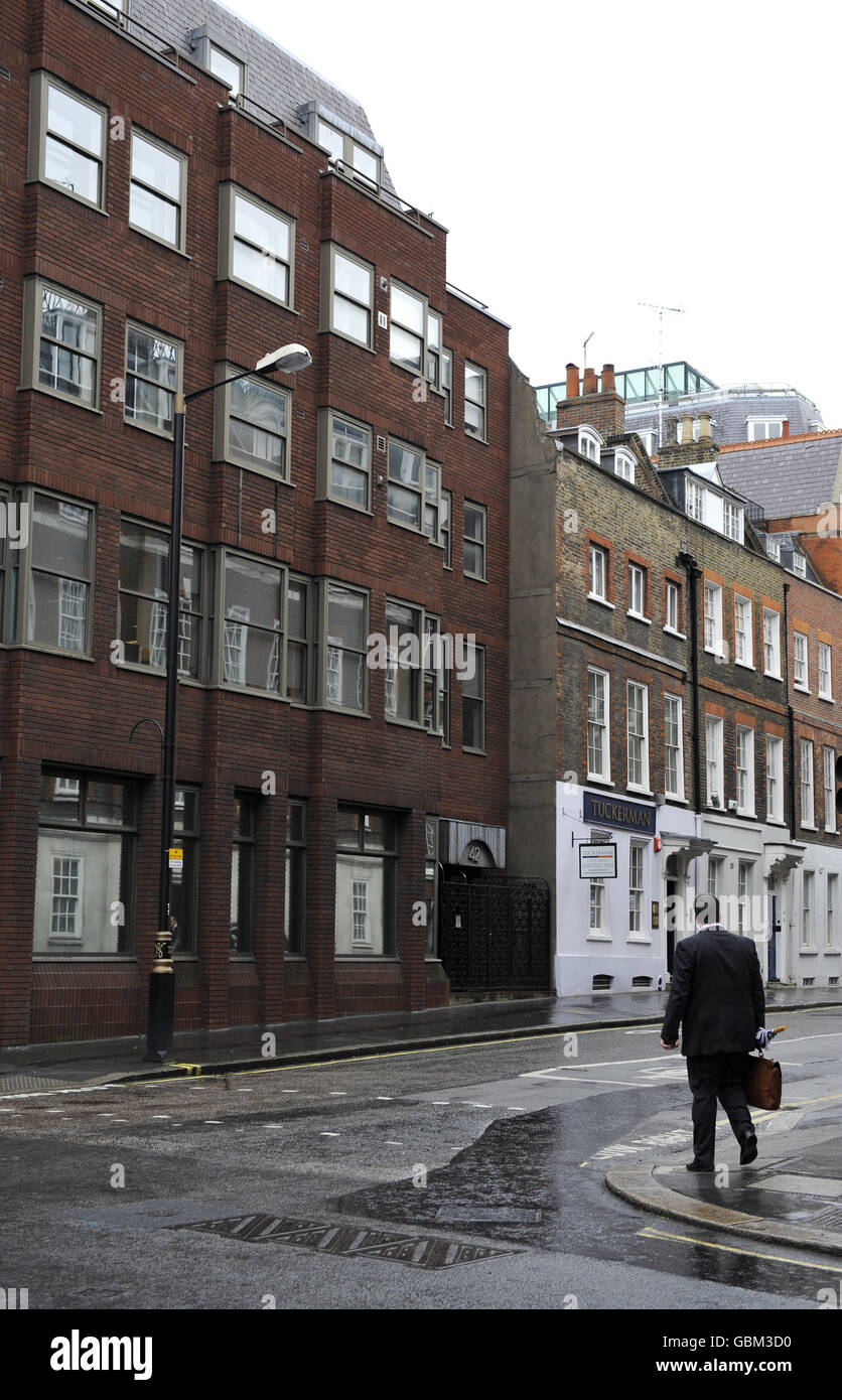 Gesamtansicht der Westminster-Wohnung von Premierminister Gordon Brown. Stockfoto