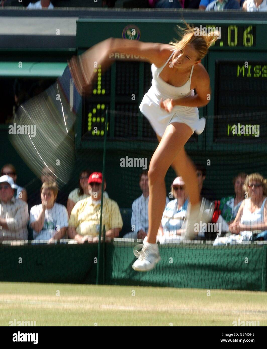 Tennis - Wimbledon Championships - Damen Einzel - Finale - Maria Sharapova V Serena Williams Stockfoto