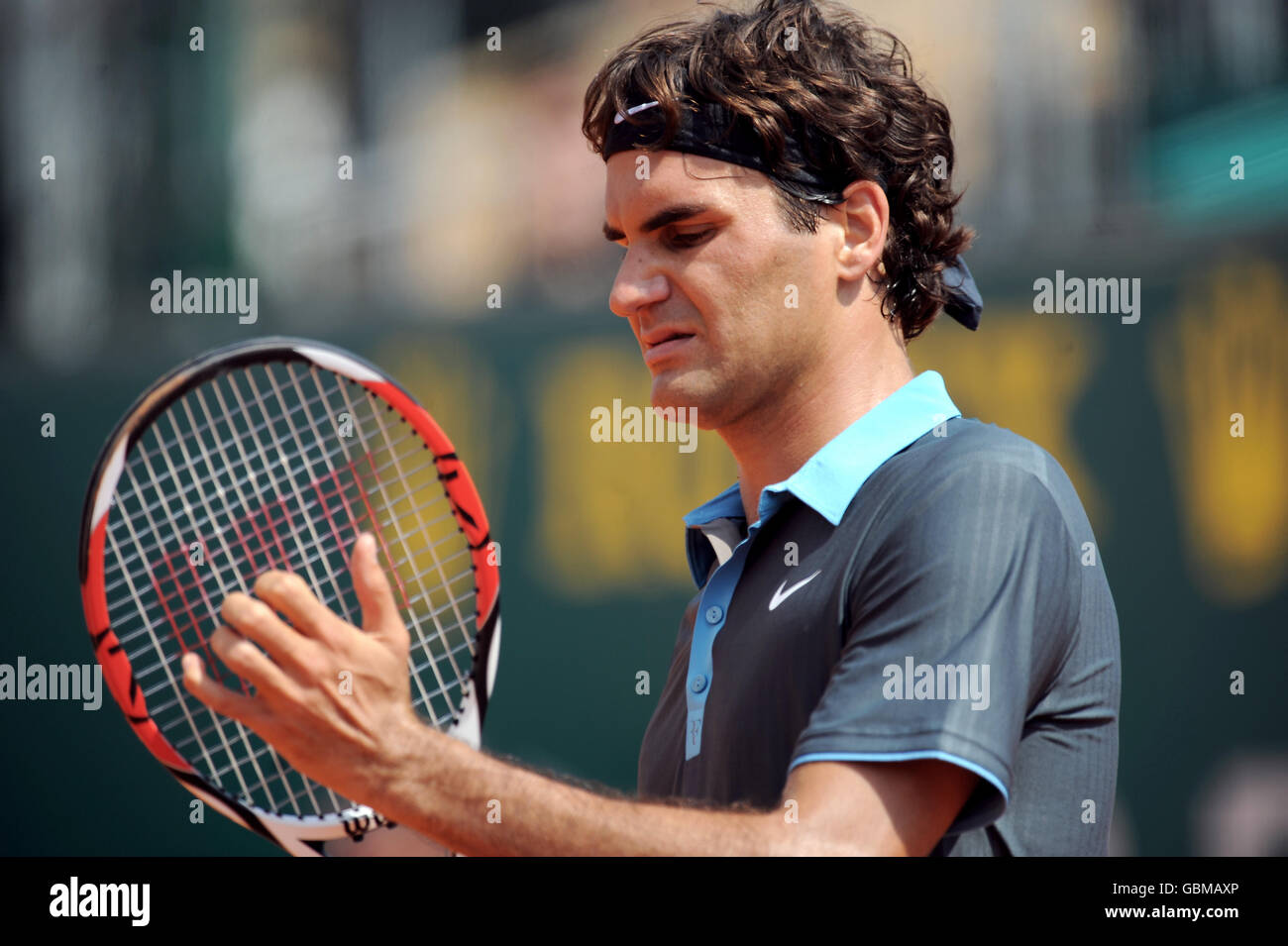 Tennis - ATP World Tour Masters - Monte-Carlo - Roger Federer / Andreas Seppi. Roger Federer aus der Schweiz Stockfoto