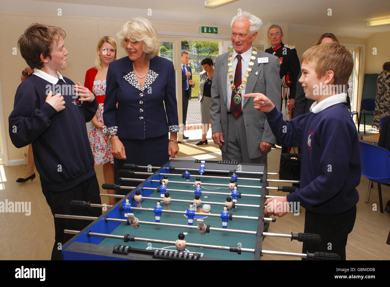 Herzogin von Cornwall besuchen Wiltshire Stockfoto