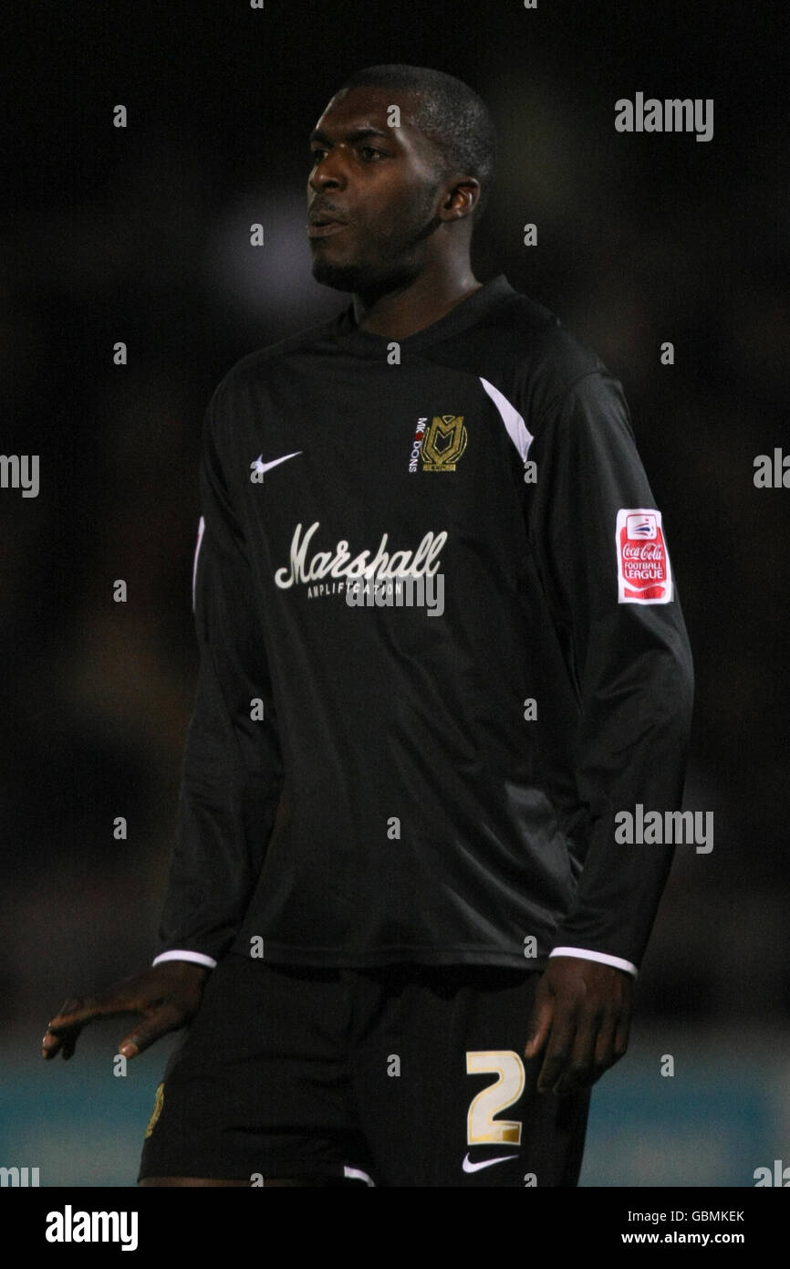 Fußball - Coca-Cola Football League One - Northampton Town / Milton Keynes Dons - Sixfields Stadium. Jude Stirling, Milton Keynes Dons Stockfoto