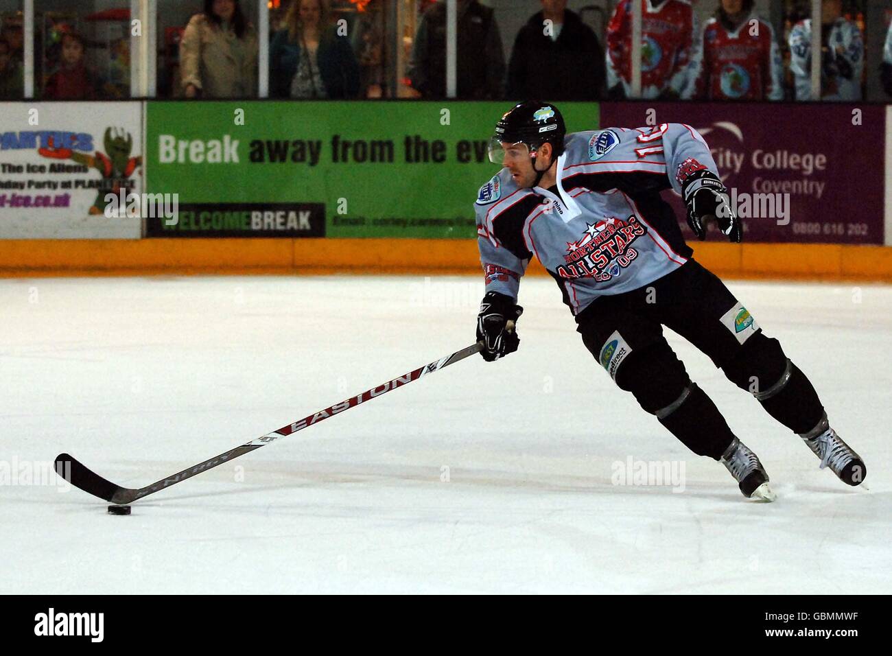Jeff Legue aus Sheffield vertritt die Northern All Stars während des Elite League All Star-Spiels im Coventry Skydome, Coventry Stockfoto