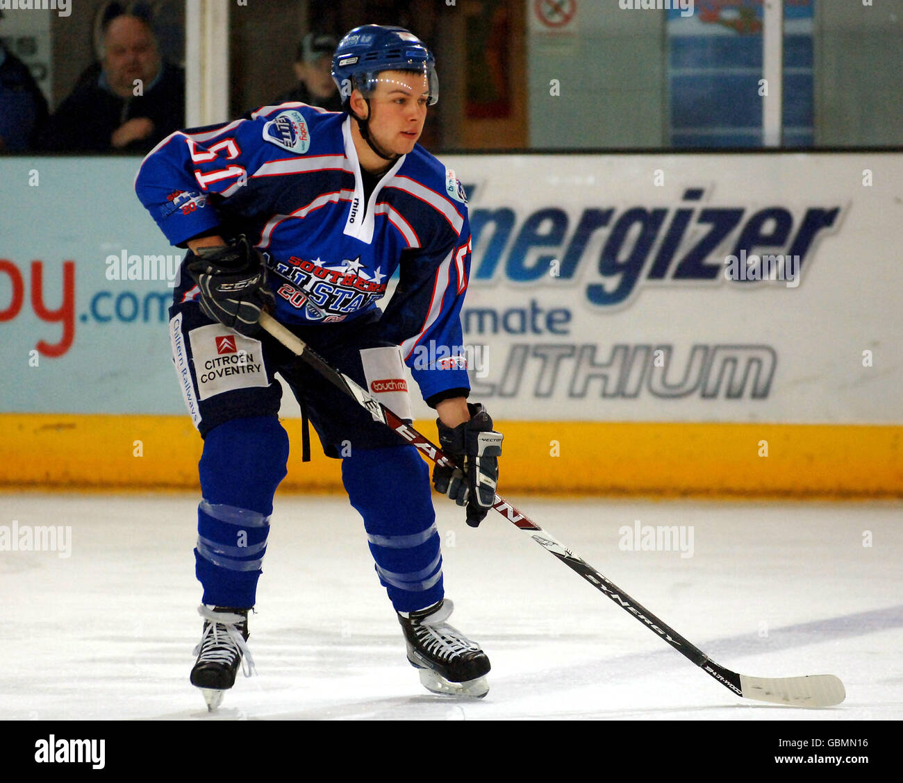 Ben O'Connor von Coventry vertritt die Southern All Stars während des Elite League All Star-Spiels im Coventry Skydome, Coventry Stockfoto