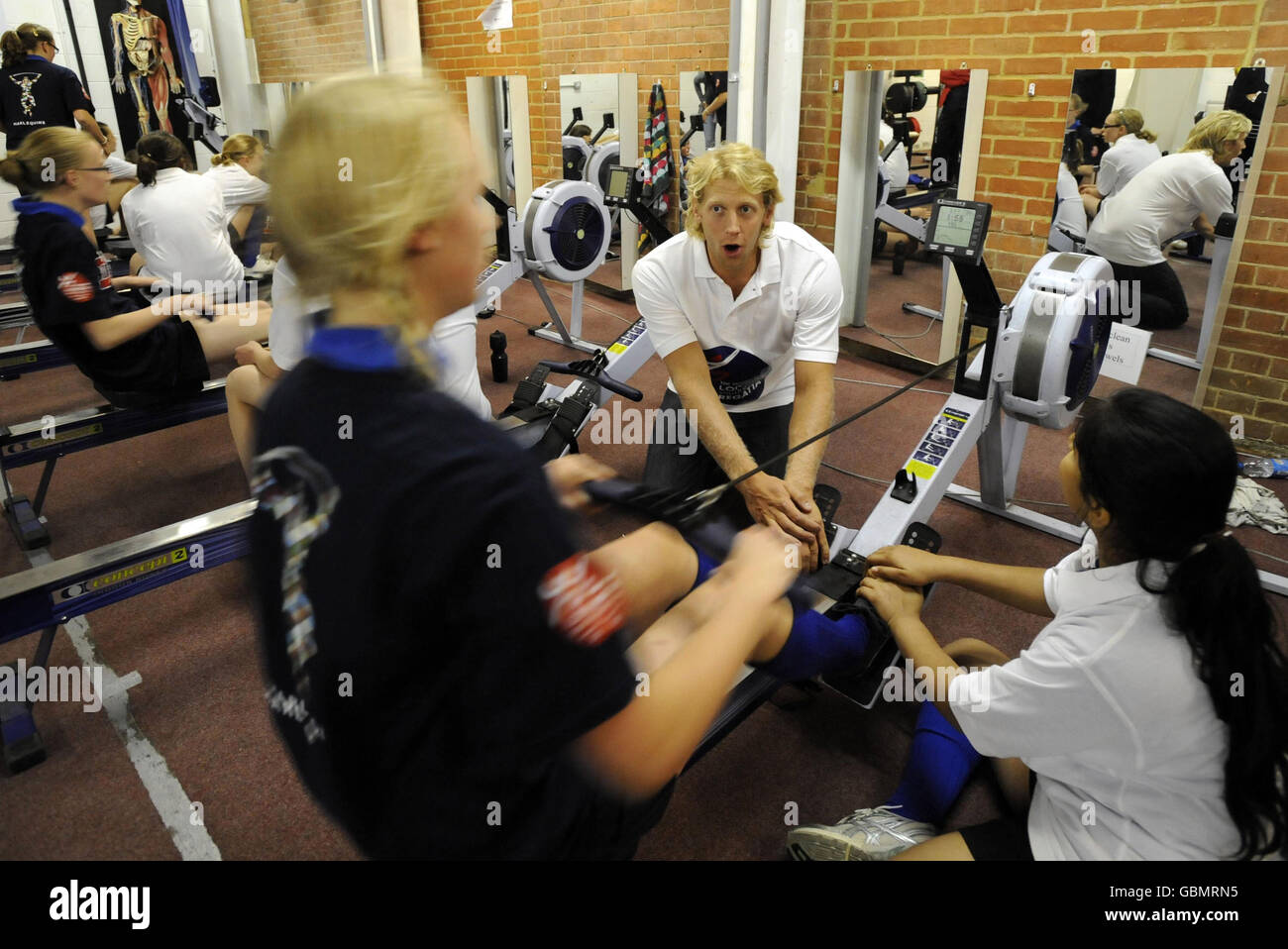 -Andrew Hodge Trainingseinheit - Molesey Boot Ruderclub Stockfoto