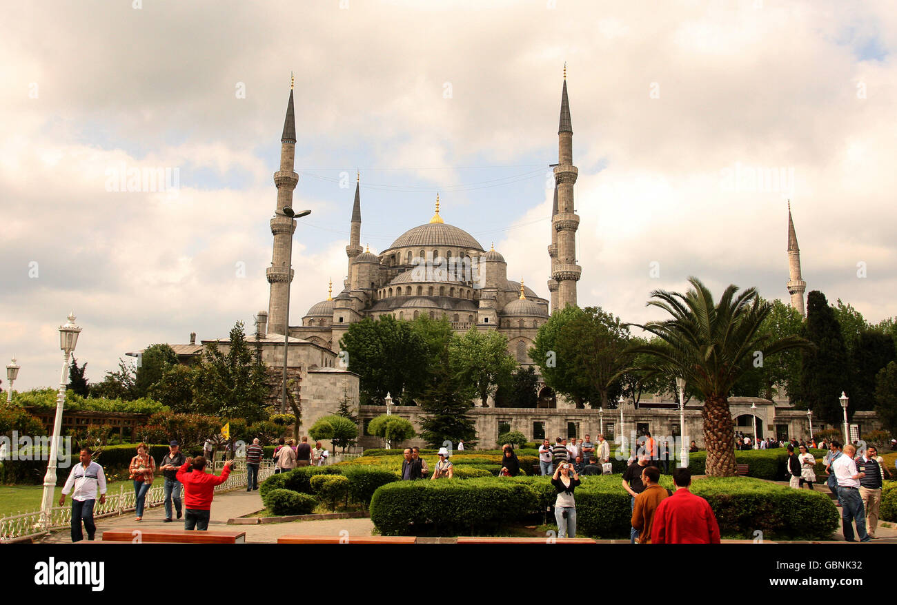 Aktien aus Istanbul. Eine allgemeine Ansicht der Blauen Moschee in Istanbul, Türkei. Stockfoto
