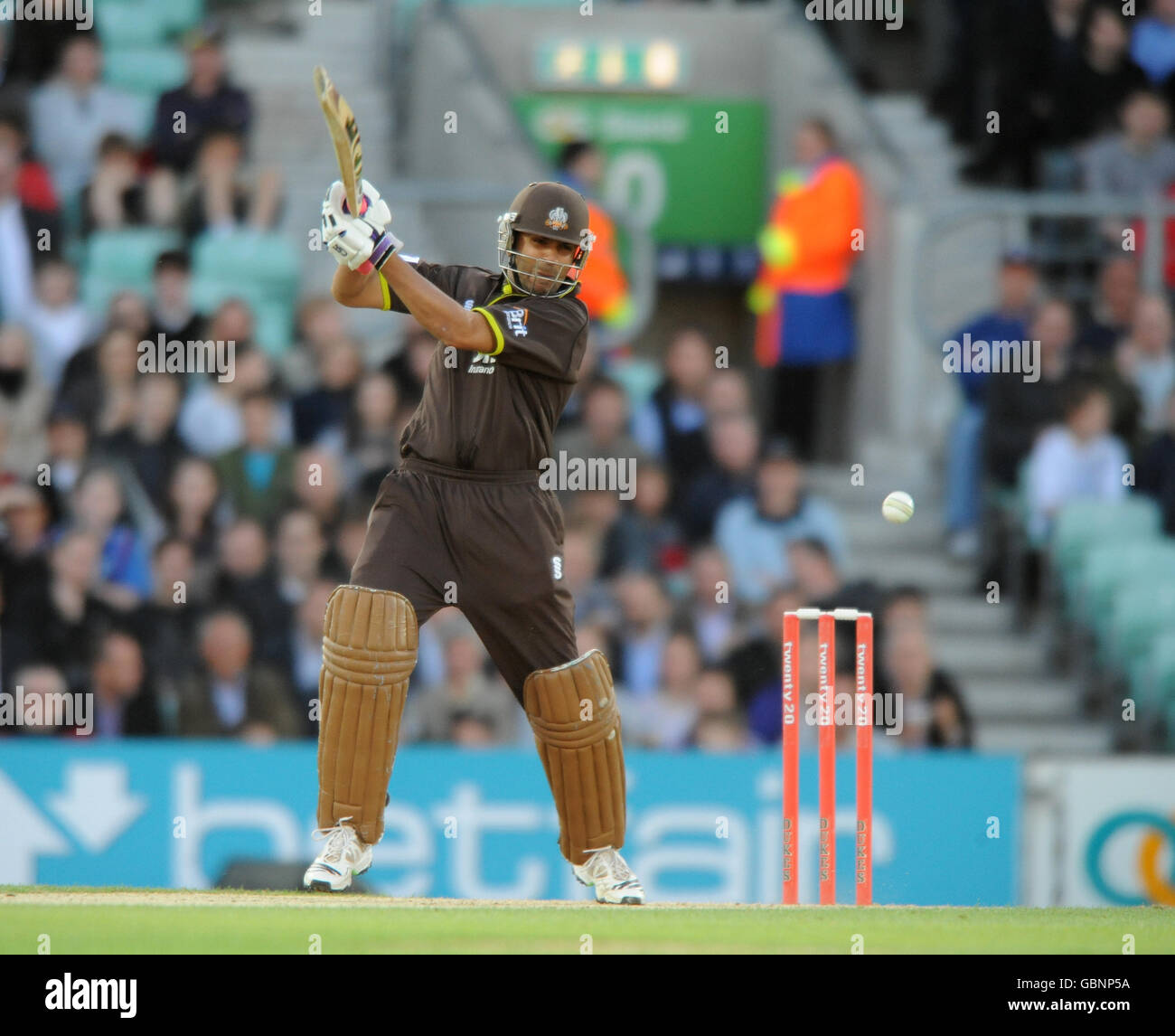 Cricket - Twenty20 Cup 2009 - South Division - Surrey Brown Caps gegen Sussex Sharks - The Brit Oval. Usman Afzaal Von Surrey Brown Caps Stockfoto