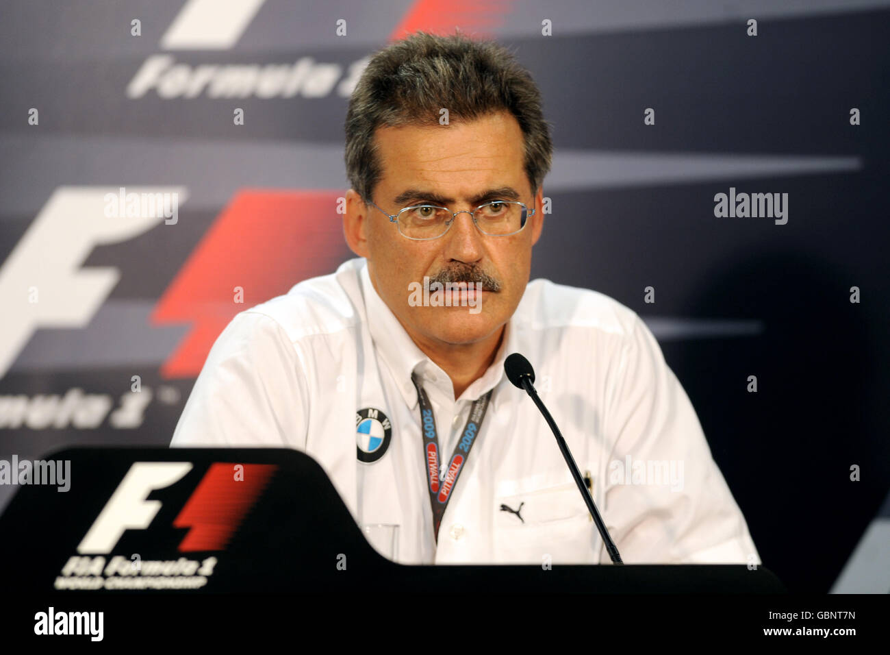 BMW sauber Motorsportdirektor Mario Theissen während der Pressekonferenz Stockfoto