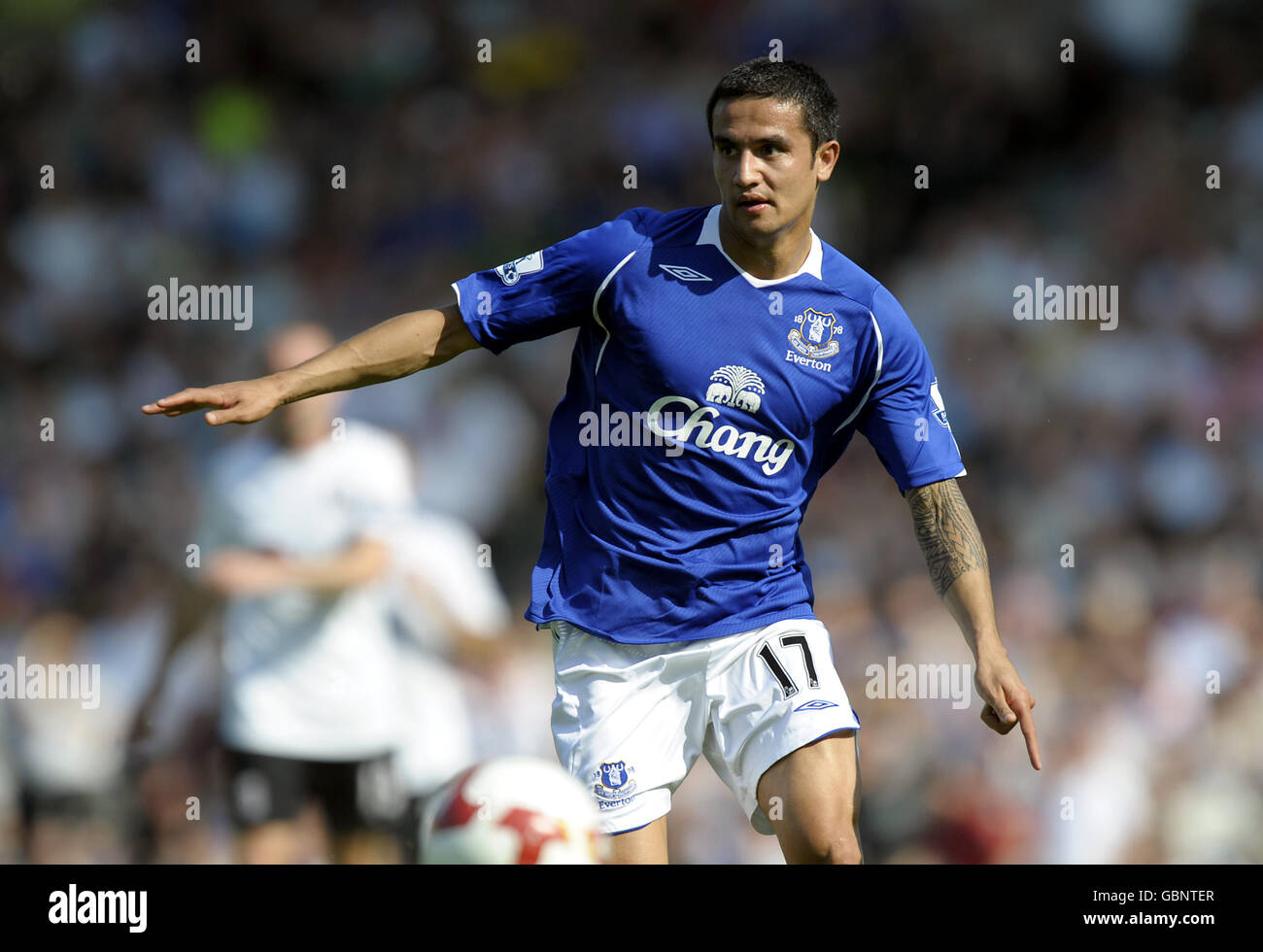 Fußball - Barclays Premier League - Fulham gegen Everton - Craven Cottage. Tim Cahill, Everton Stockfoto