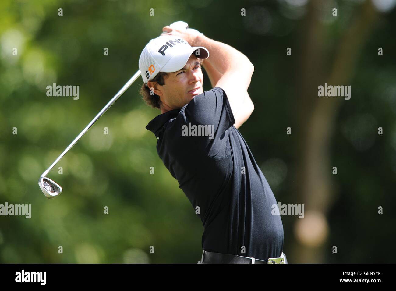 Golf - BMW PGA Championship 2009 - Tag 1 - Wentworth Golf Club - Virginia Water. Gareth Maybin aus Nordirland ist am ersten Tag der BMW PGA Championship 2009 im Wentworth Golf Club in Aktion Stockfoto