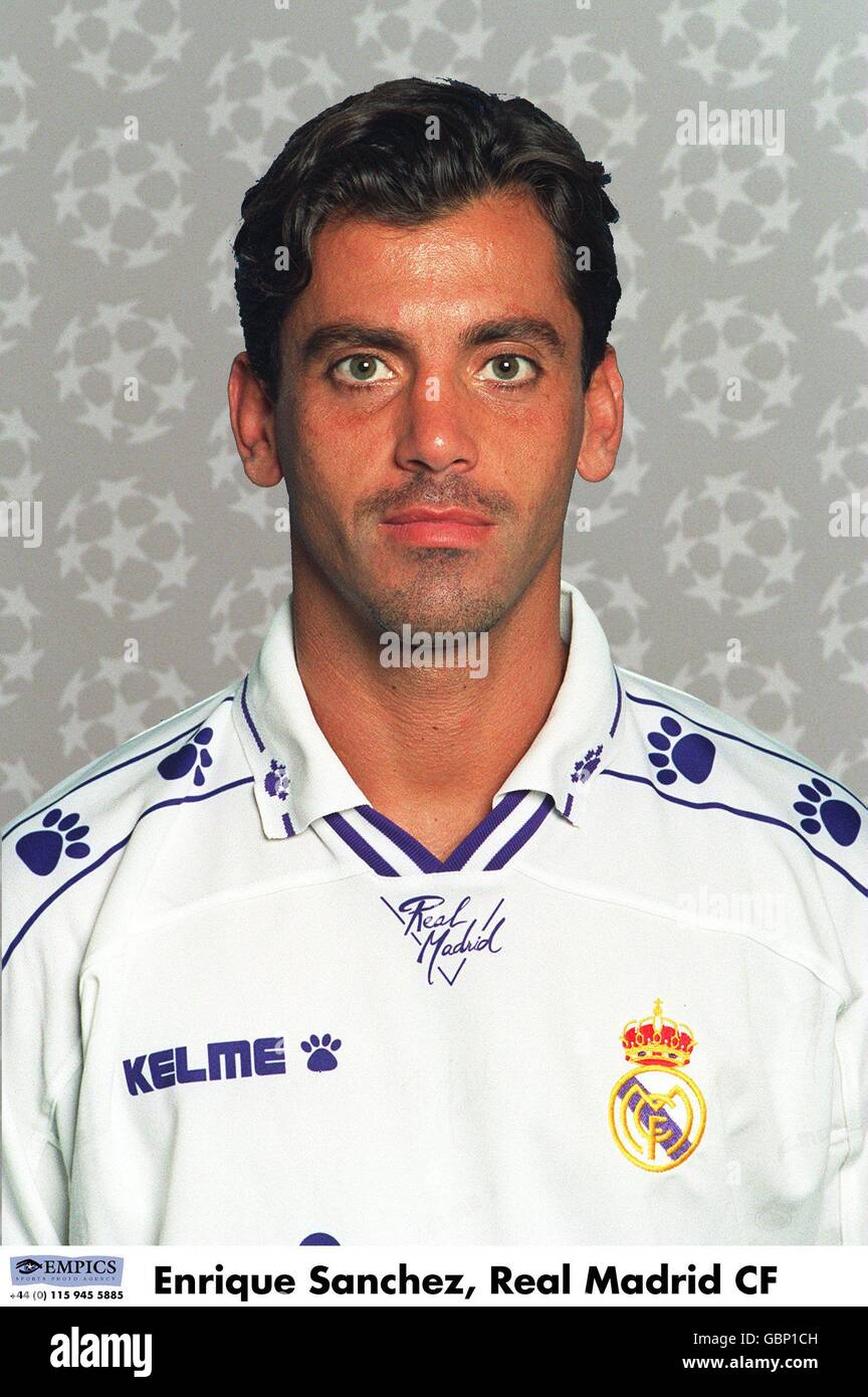 UEFA Champions League 1995/96 .... Enrique Sanchez, Real Madrid CF Stockfoto