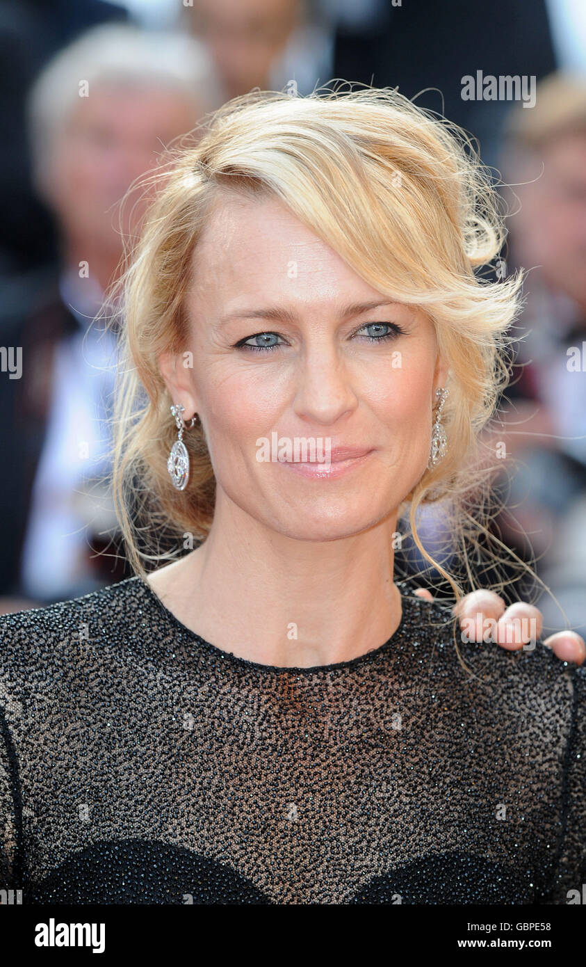 Robin Wright-Penn kommt zur Premiere des neuen Films Coco Chanel und Igor Strawinsky, während der Filmfestspiele von Cannes, im Palais de Festival in Cannes, Frankreich. Stockfoto