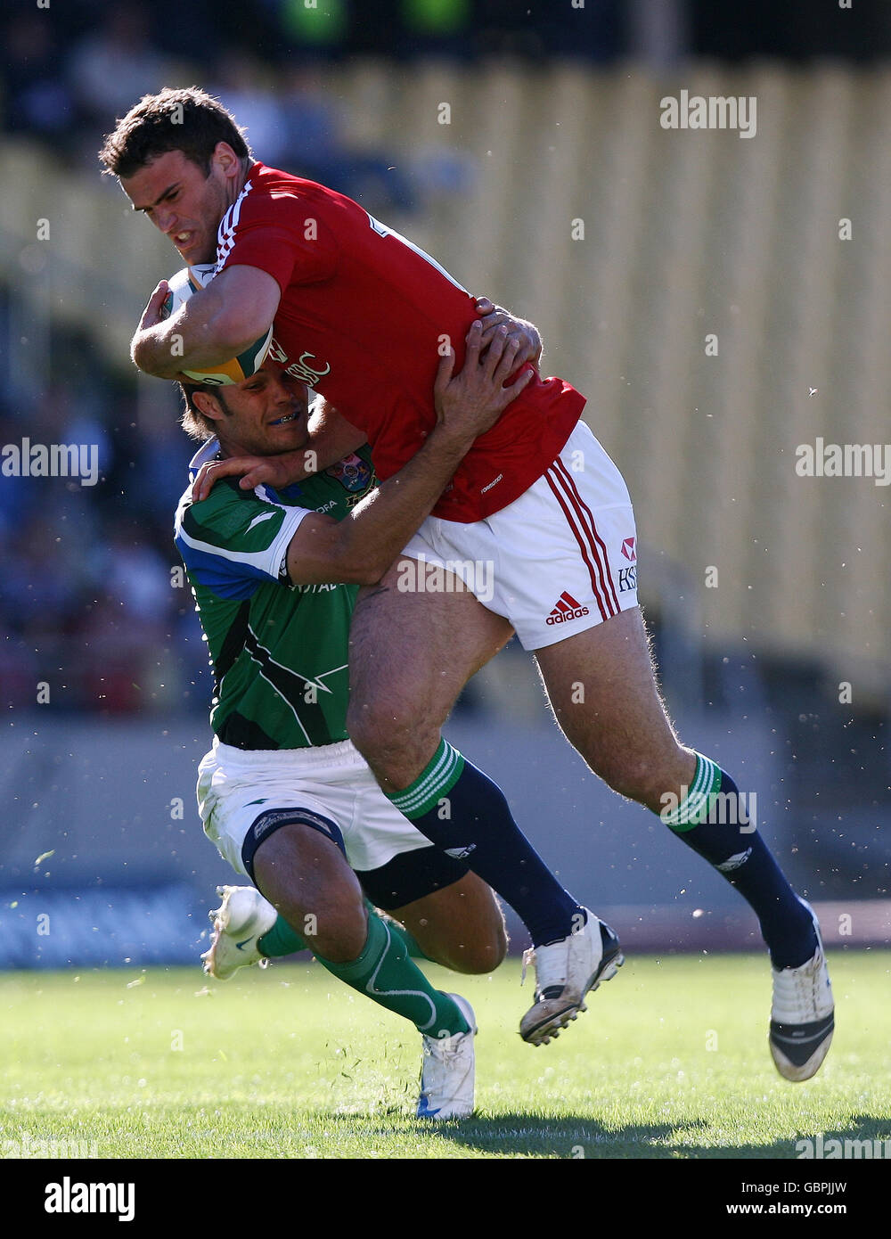 Rugby Union - Tour Match - Royal Highveld XV gegen britische und irische Löwen - Royal Bafokeng Sports Palace. Die britischen Löwen Jamie Roberts während des Tour-Spiels im Royal Bafokeng Sports Palace, Phokeng, Südafrika. Stockfoto