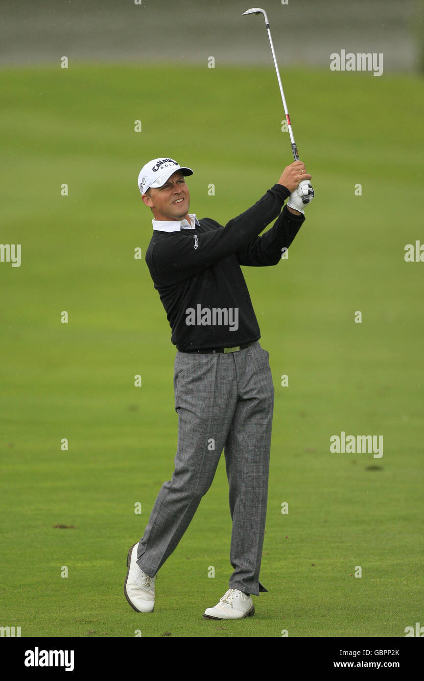 Der schwedische Niclas Fasth in Aktion während der 4. Runde der Celtic Manor Wales Open 2009 im Celtic Manor Resort, Newport, Wales. Stockfoto