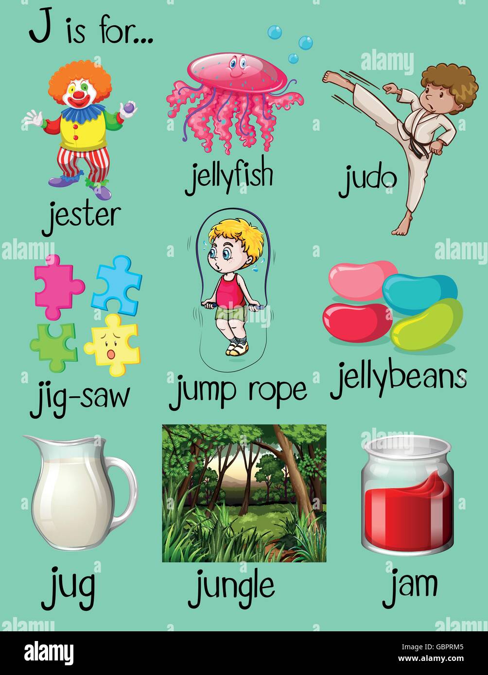 Letter J Jellyfish Stockfotos Und Bilder Kaufen Alamy