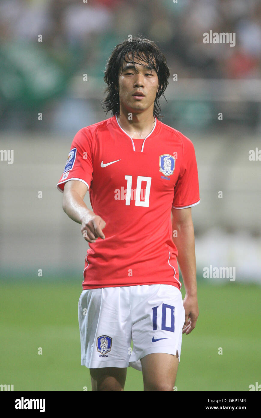 Fußball - FIFA Fußball-Weltmeisterschaft 2010 - Qulaifying Round - Gruppe zwei - Südkorea gegen Saudi-Arabien - Seoul World Cup Stadium. Chu-Young Park, Südkorea Stockfoto