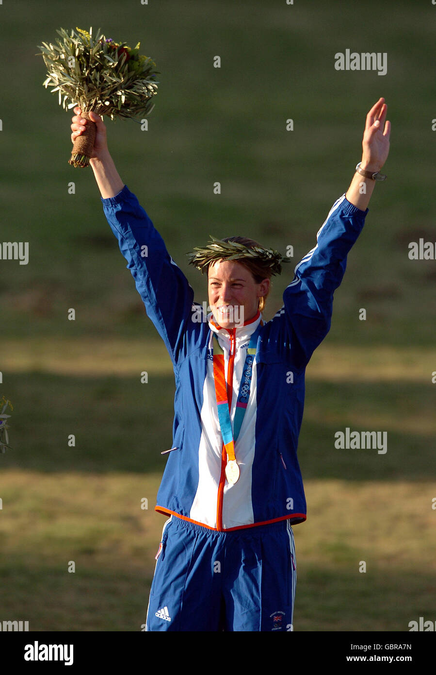 Moderner Fünfkampf - Olympische Spiele Athen 2004 - Womens moderner Fünfkampf Stockfoto