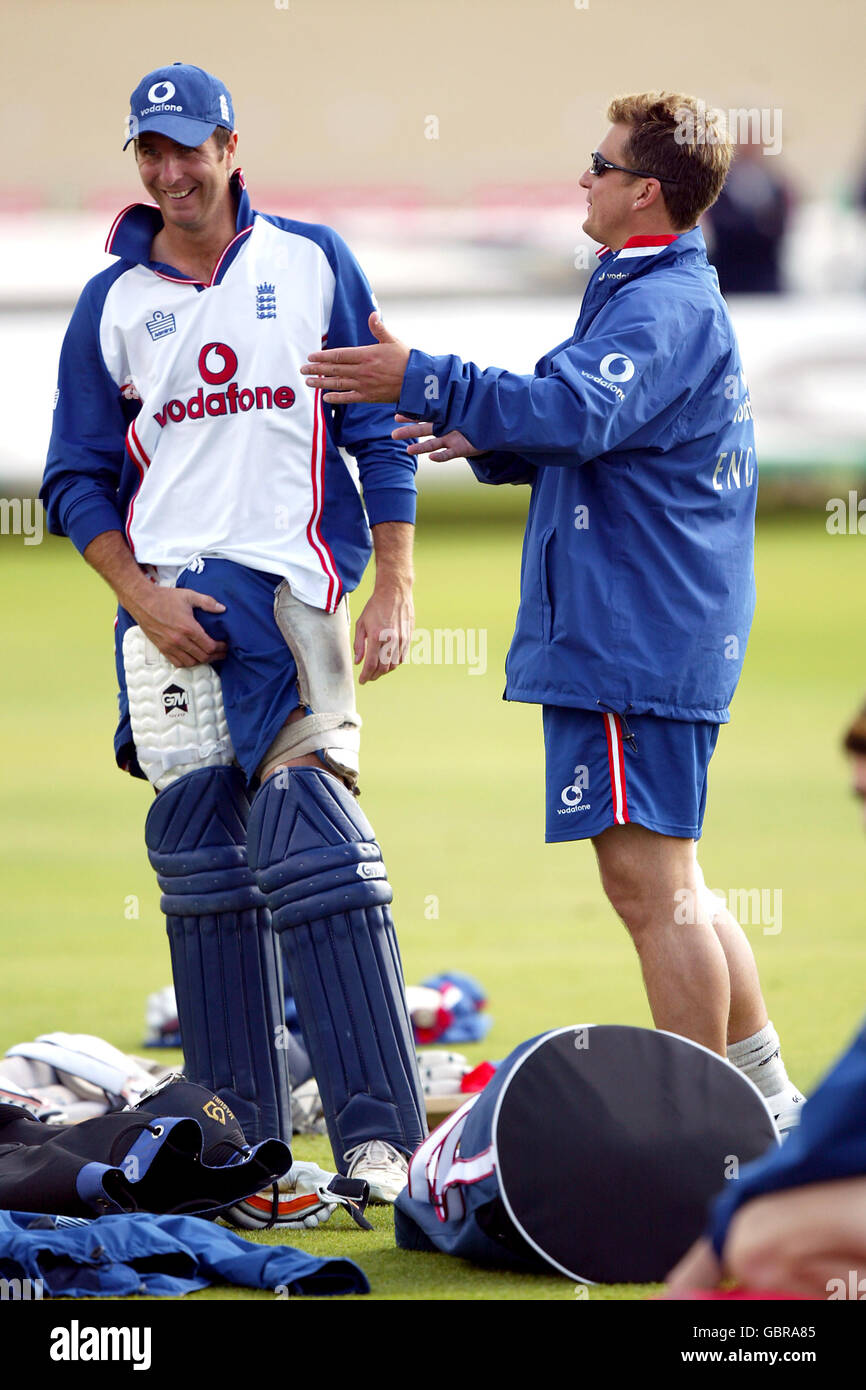 Cricket - NatWest Challenge - England V Indien - England-Netze Stockfoto