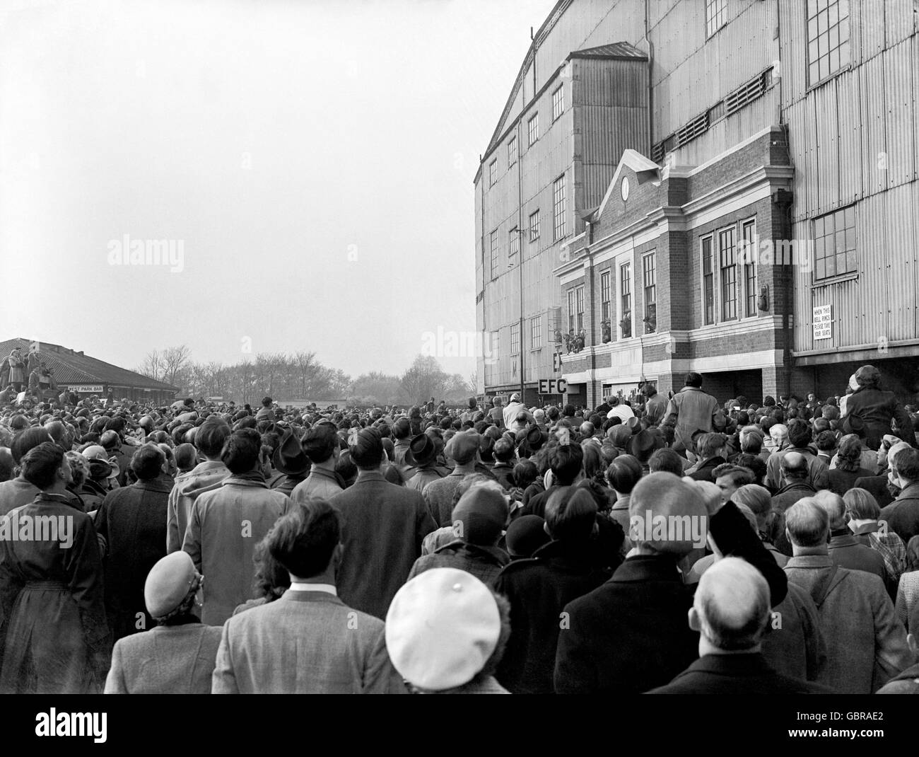 Allgemeiner Blick auf die riesige Menschenmenge, die sich in Twickenham versammelt hat Um zu sehen, wie Prinzessin Elizabeth den Rugby-Union-Krieg enthüllt Denkmal Stockfoto