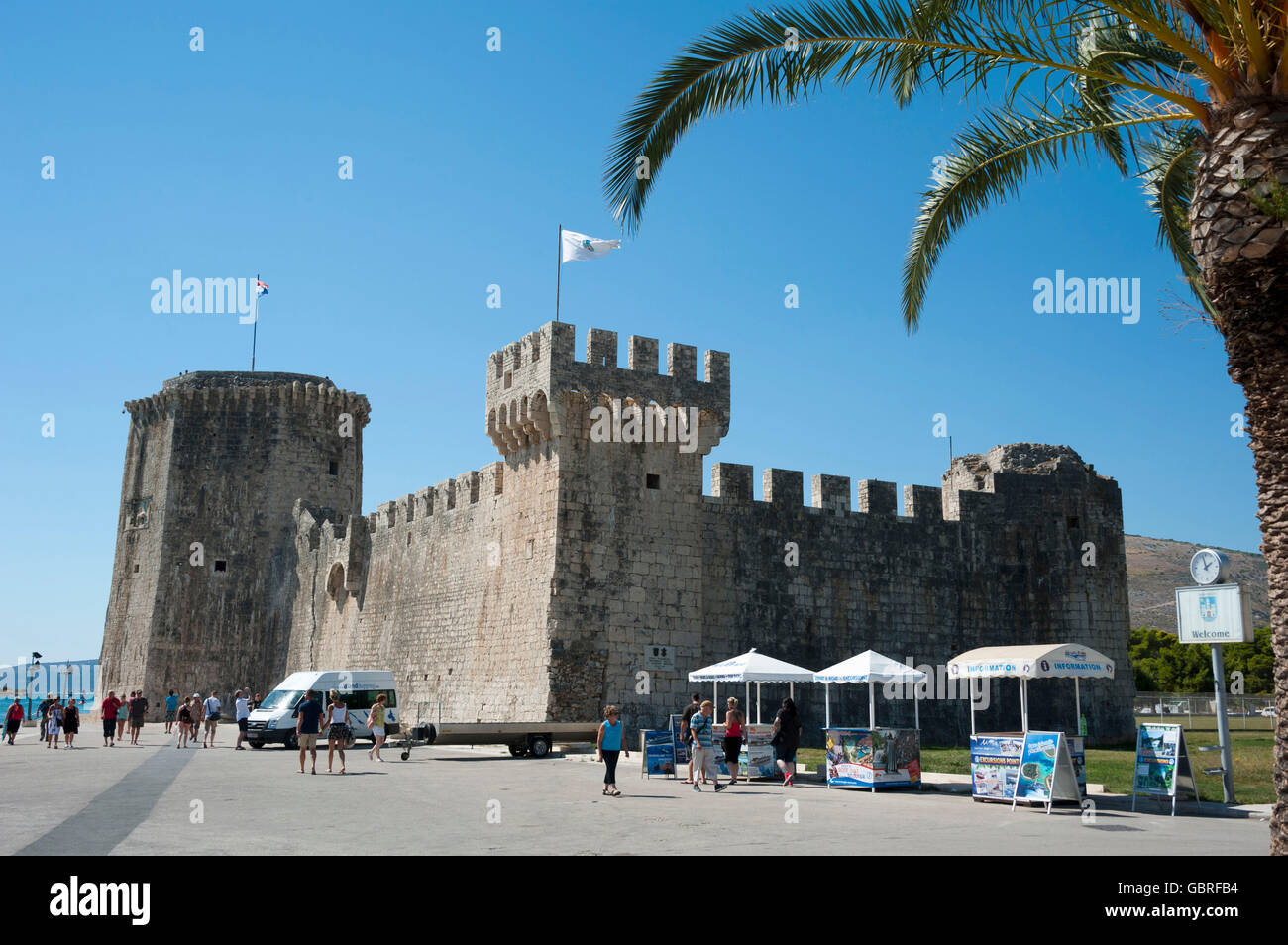 Kamerlengo Burg, Altstadt, Trogir, Split-Dalmatien, Kroatien / Festung Stockfoto