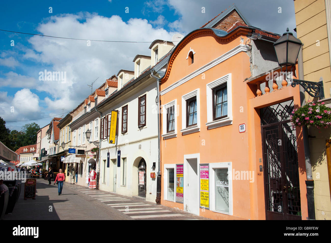 Tkalciceva Straße, Zagreb, Kroatien Stockfoto