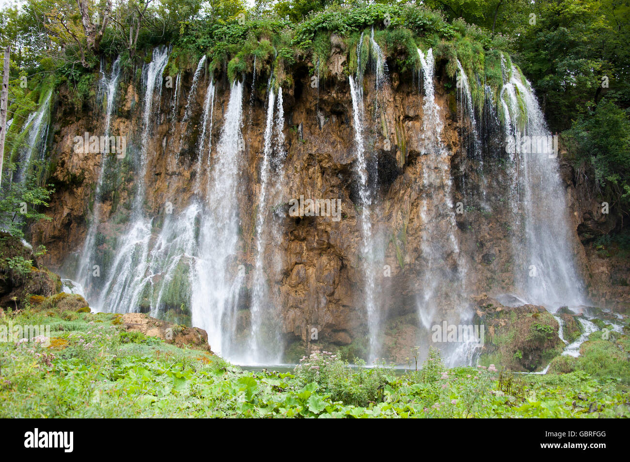Wasserfall, Nationalpark Plitvicer Seen, Lika-Senj County, Kroatien / Plitvicka Jezera Stockfoto