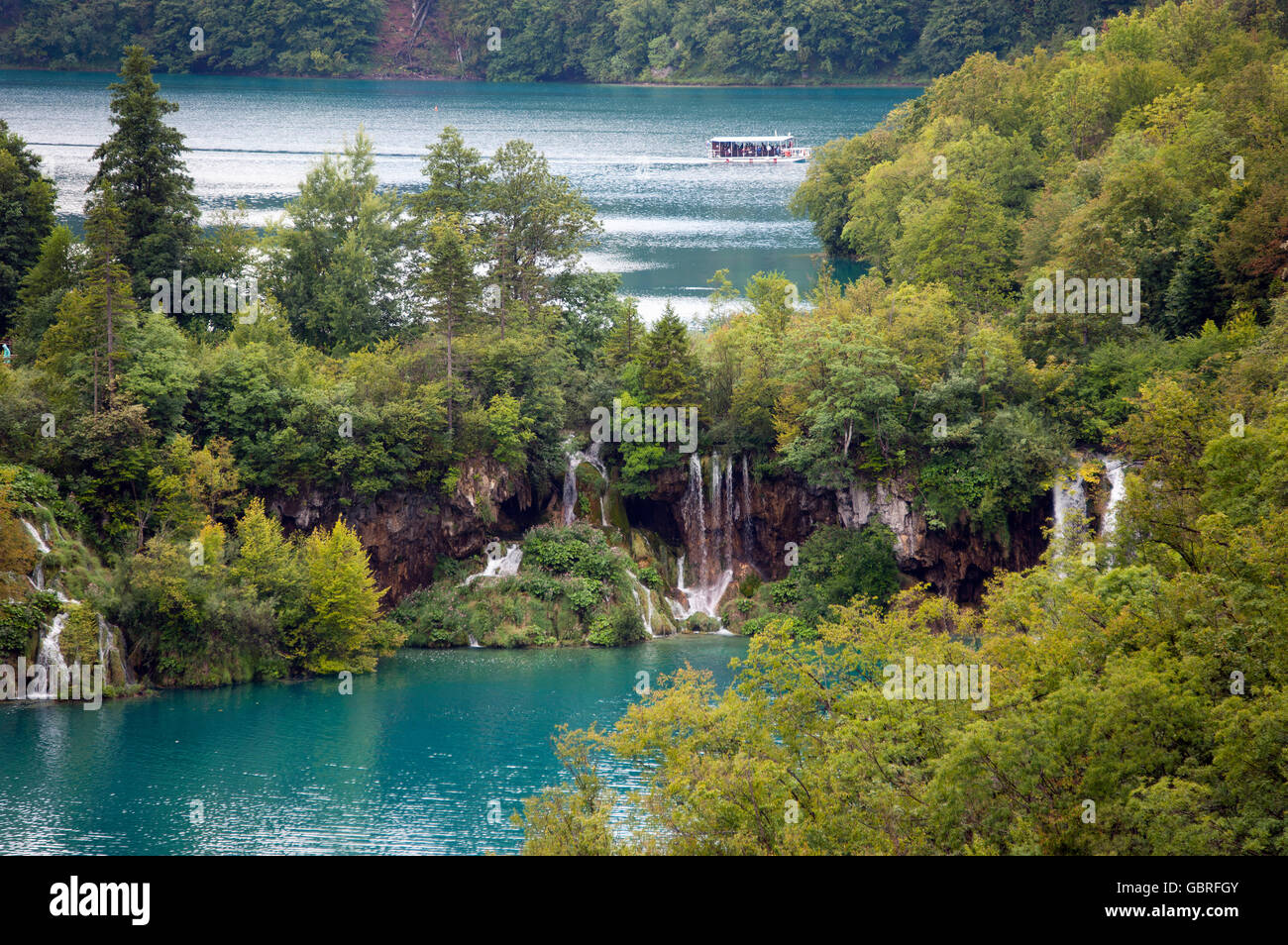 Nationalpark Plitvicer Seen, Lika-Senj County, Kroatien / Plitvicka Jezera Stockfoto