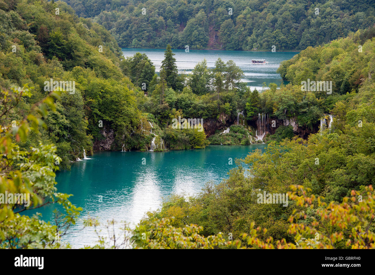 Nationalpark Plitvicer Seen, Lika-Senj County, Kroatien / Plitvicka Jezera Stockfoto