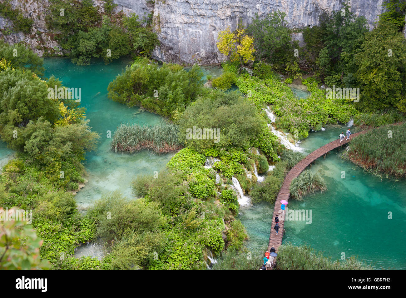 Nationalpark Plitvicer Seen, Lika-Senj County, Kroatien / Plitvicka Jezera Stockfoto