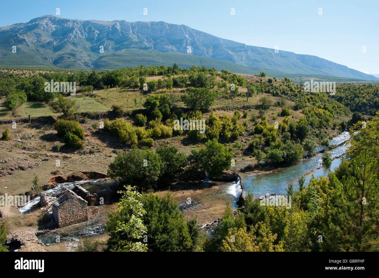 Landschaft, Krcic River, Knin, Sibenik-Knin, Kroatien Stockfoto