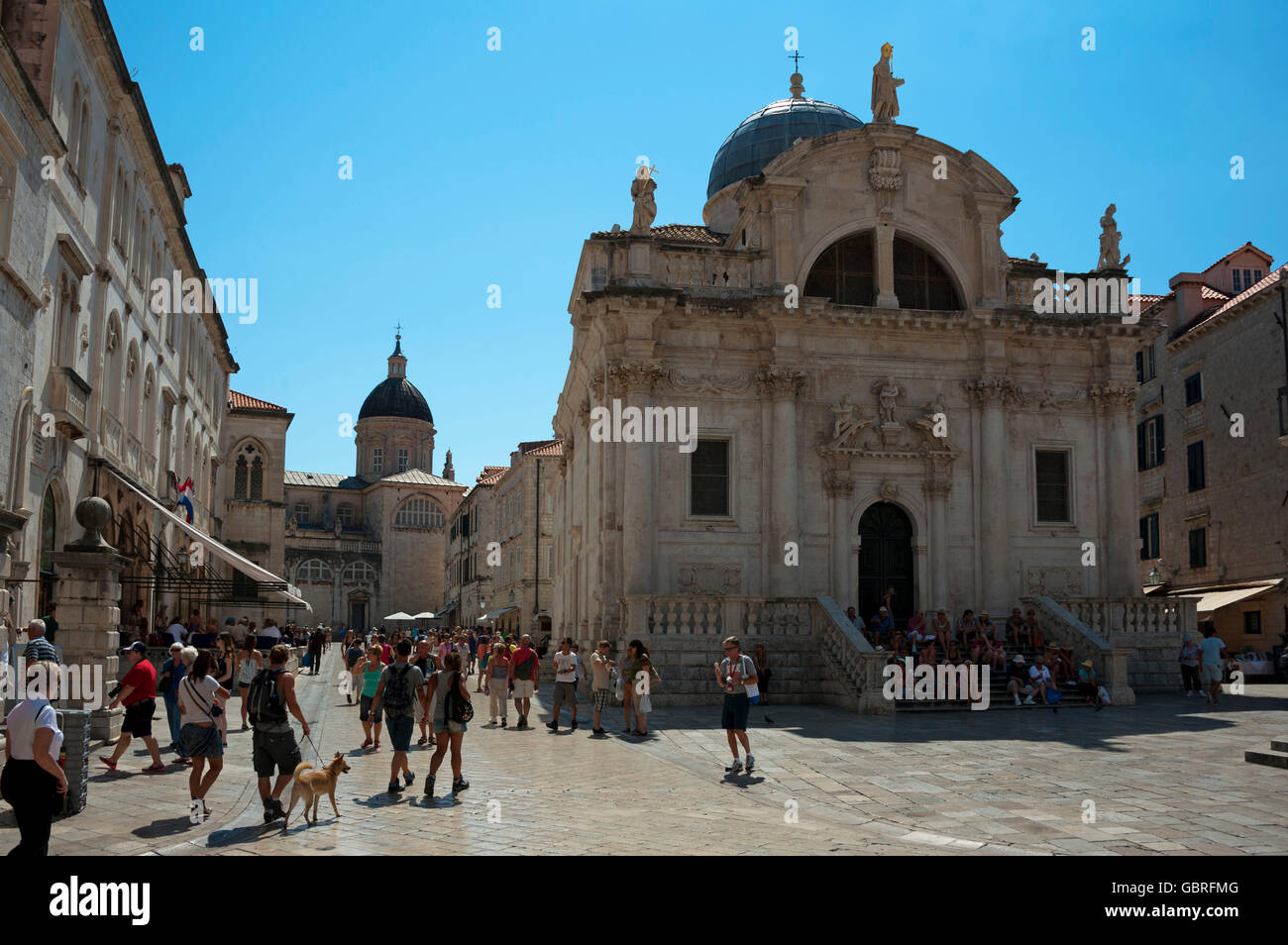 St. Blasius-Kirche, Altstadt, Dubrovnik, Dalmatien, Kroatien Sveti Vlaho Kirche Stockfoto