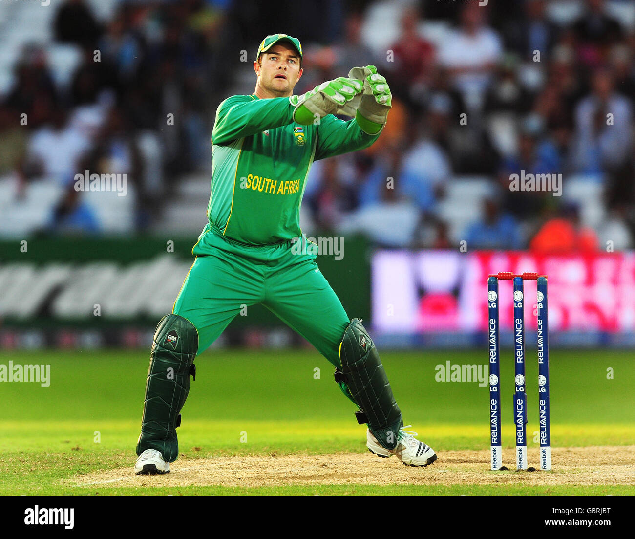 Südafrikas Mark Boucher beim ICC World Twenty20 Super Eights Spiel in Trent Bridge, Nottingham. Stockfoto