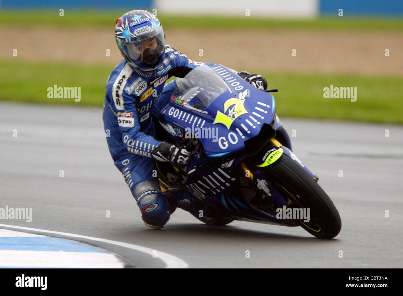 Motorradfahren - großer Preis von Großbritannien - Moto GP - Rennen. Norick AbE in Aktion Stockfoto