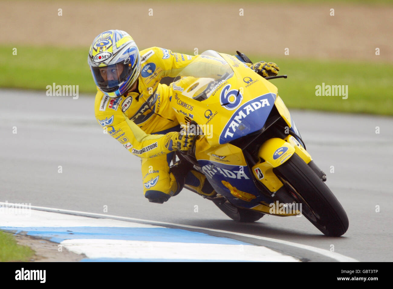 Motorradfahren - großer Preis von Großbritannien - Moto GP - Rennen. Makoto Tamada in Aktion Stockfoto