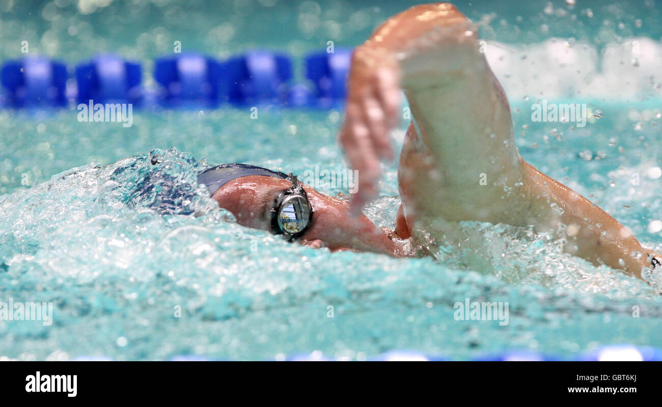 Alice McCall in Aktion während der Scottish Gas National Open Swimming Championships 2009 im Tollcross Park Leisure Centre, Glasgow, Schottland. Stockfoto