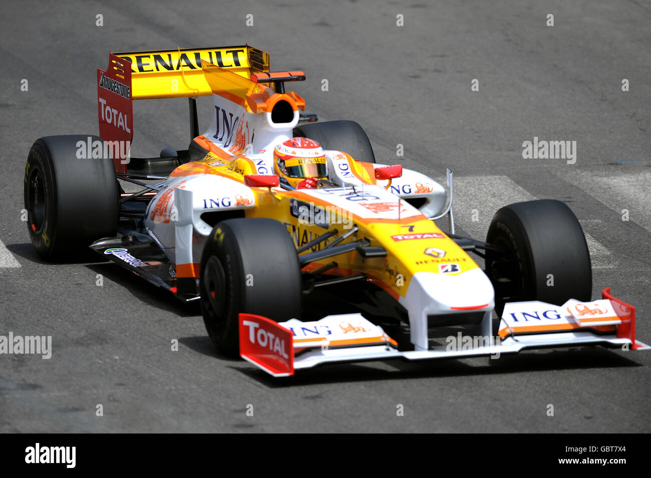 Formel-1-Autorennen - großer Preis von Monaco - Qualifikation - Circuit de Monaco. Fernando Alonso, Renault Stockfoto