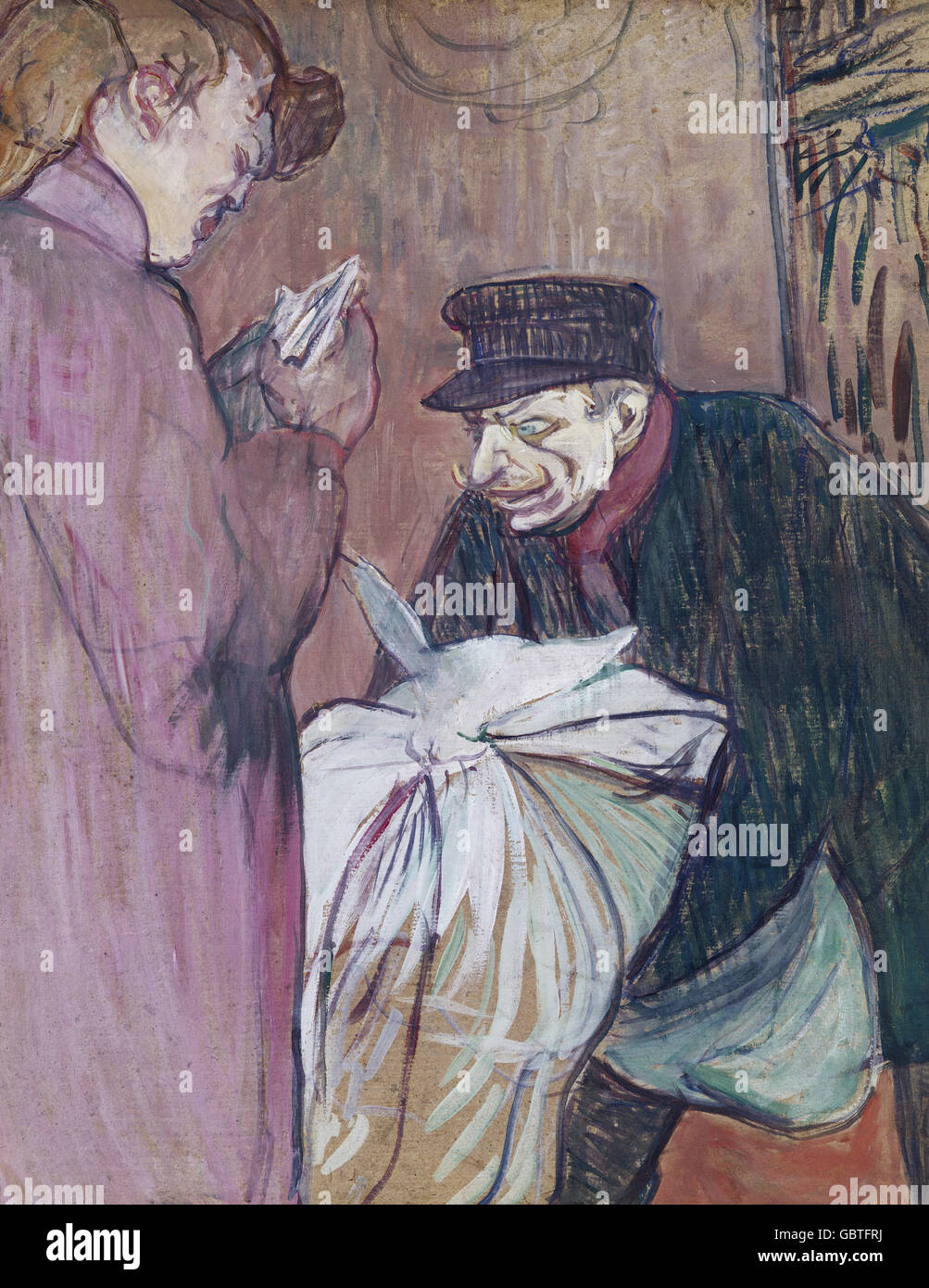 Bildende Kunst, Toulouse-Lautrec, Henri de (1864-1901), Malerei, "Le Blanchisseur" (The waschen), 1894, Museum Albi, Stockfoto