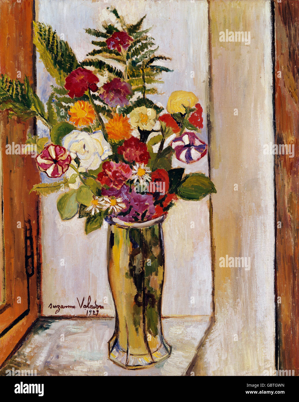 Bildende Kunst, Valadon, Suzanne (1865-1938), Malerei, "Fleurs" (Blumen), 1929, Musée Fabre Montpellier, Stockfoto