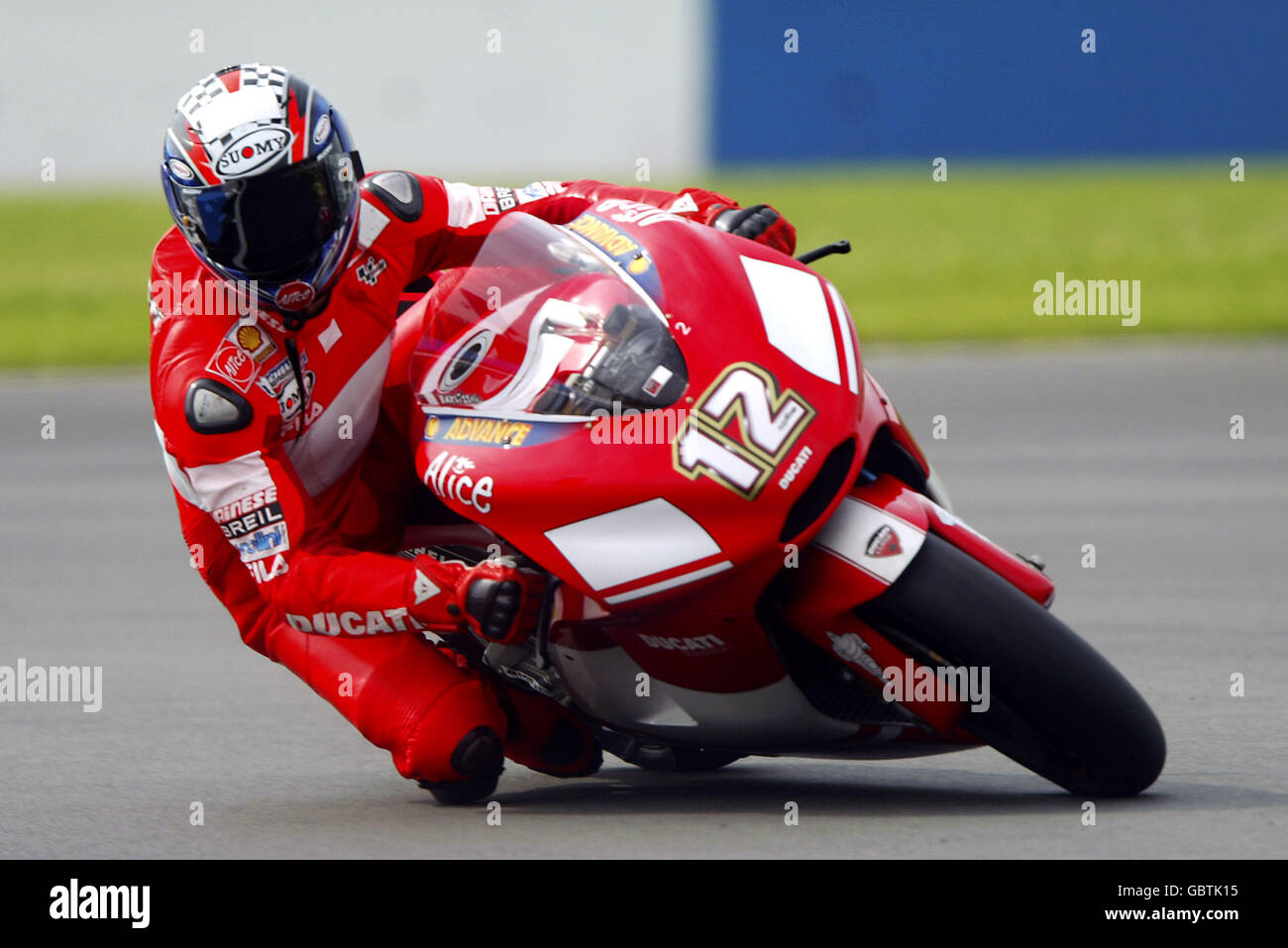 Motorradfahren - großer Preis von Großbritannien - Moto GP - Qualifikation. Troy Bayliss in Aktion Stockfoto