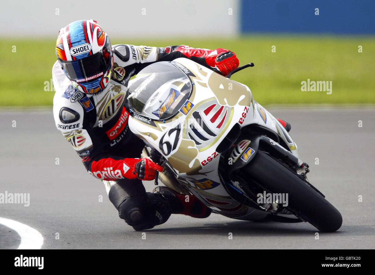 Motorradfahren - großer Preis von Großbritannien - Moto GP - Qualifikation. Shane Byrne in Aktion Stockfoto