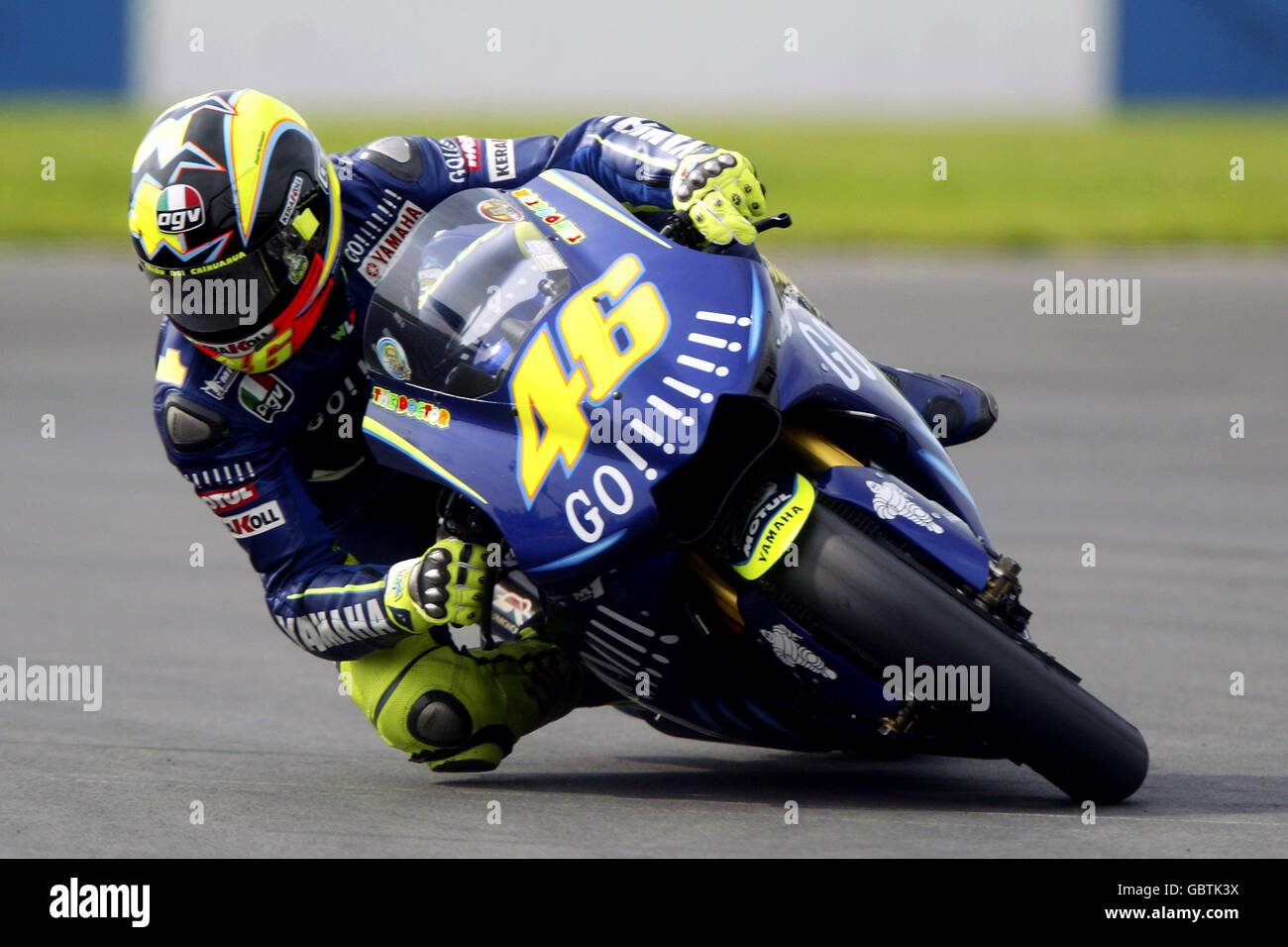 Motorradfahren - großer Preis von Großbritannien - Moto GP - Qualifikation. Valentino Rossi in Aktion Stockfoto
