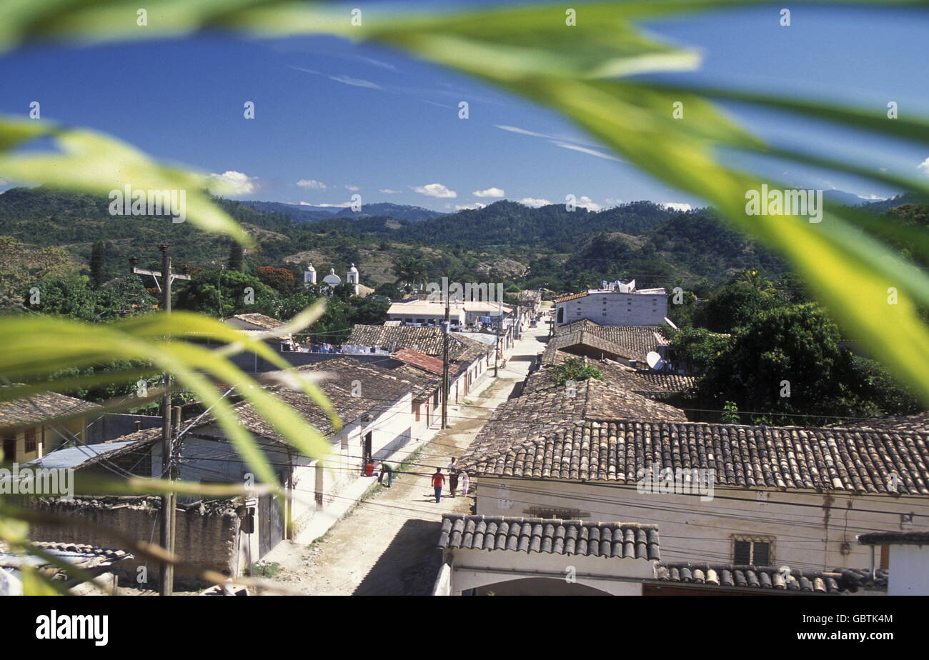 Das Dorf Gracias in Honduras in Mittelamerika, Stockfoto