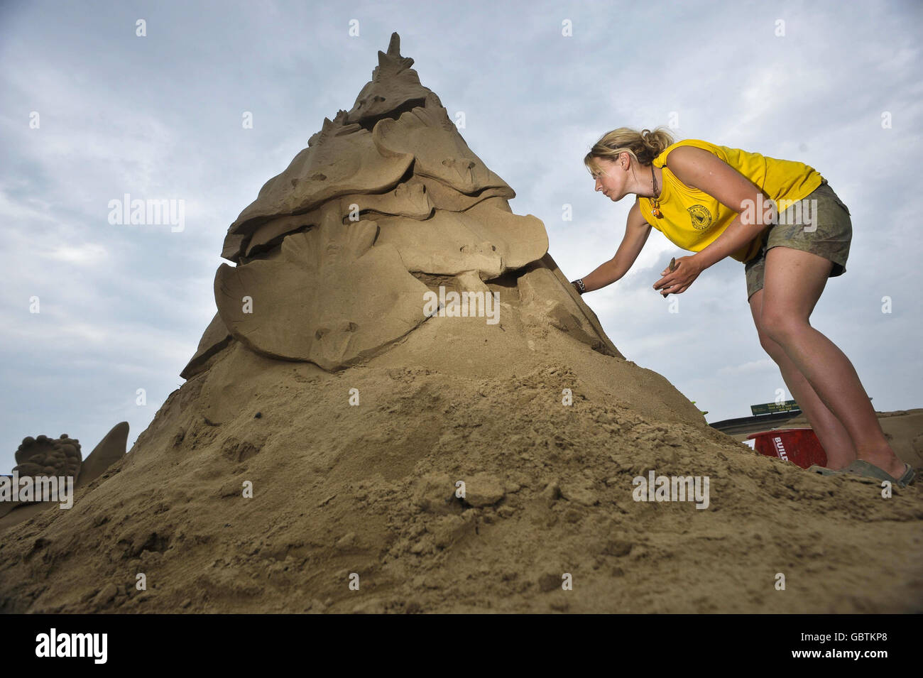 Sandskulpturenfestival Stockfoto