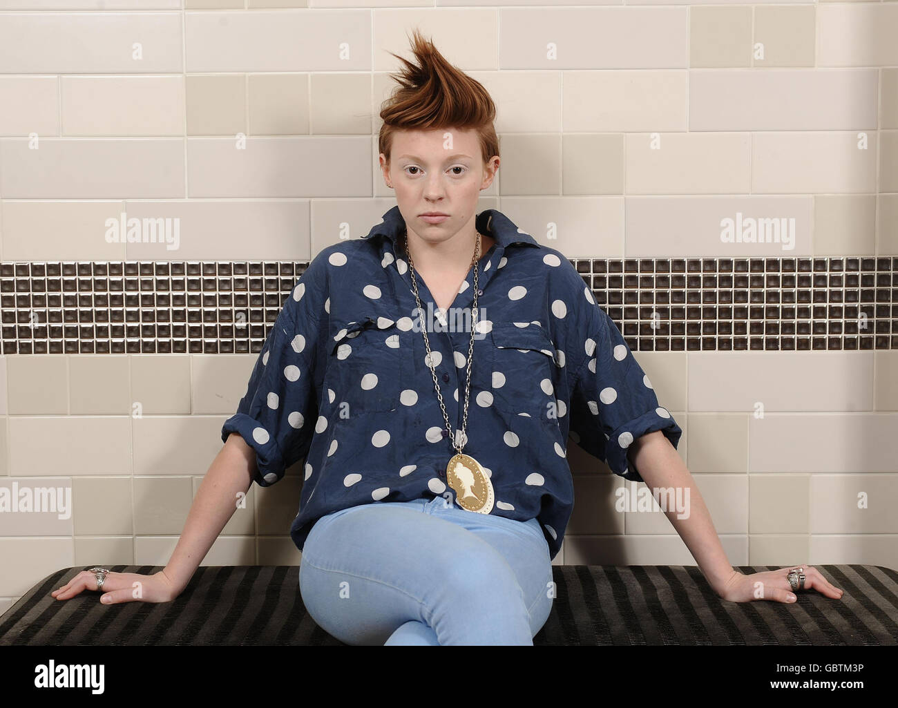 Elly Jackson, vom Pop-Duo La Roux im Büro von Universal Music in London. Stockfoto