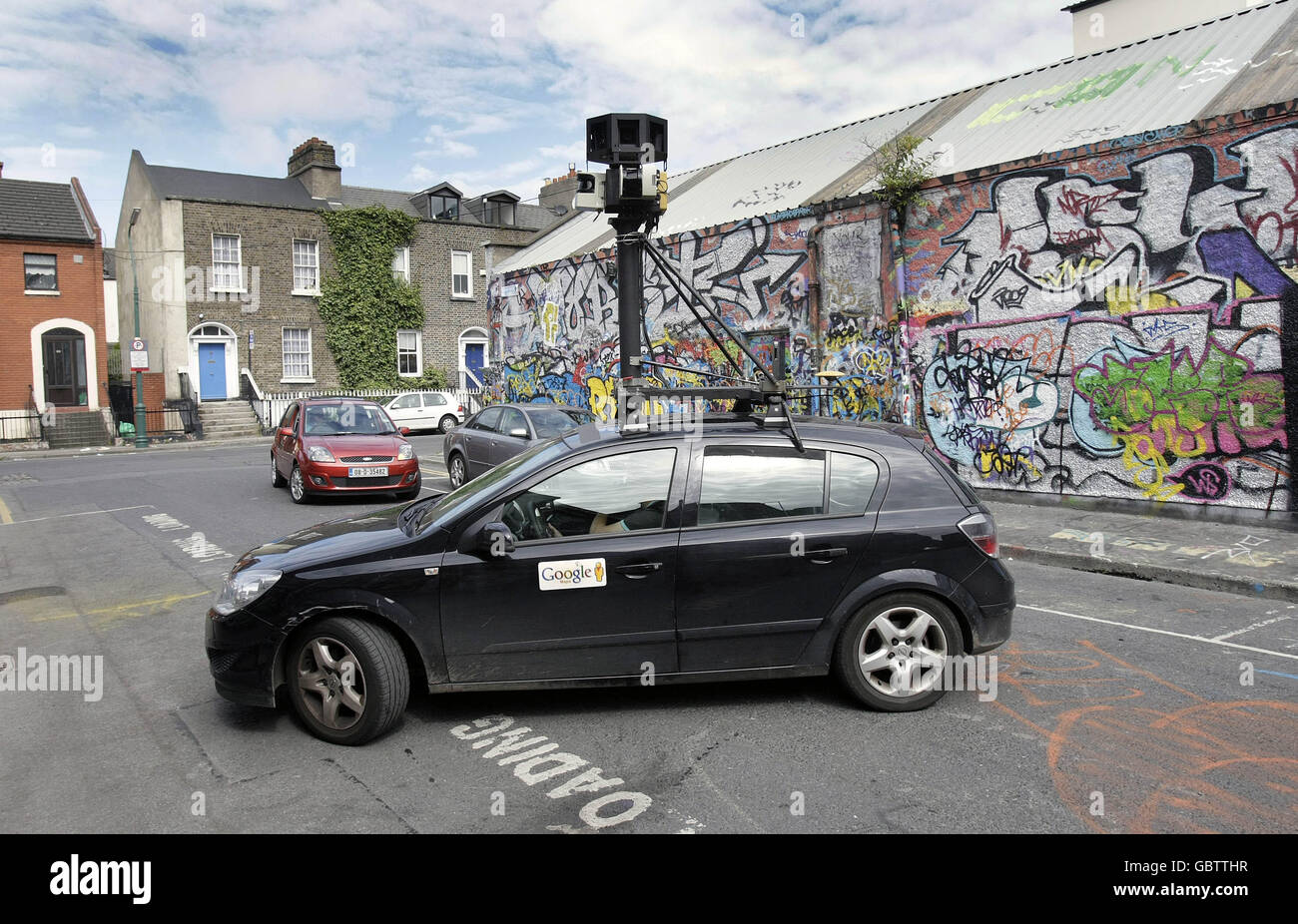 Stock Foto von einem Google Street View Auto in der Pearse Street in Dublin. Stockfoto