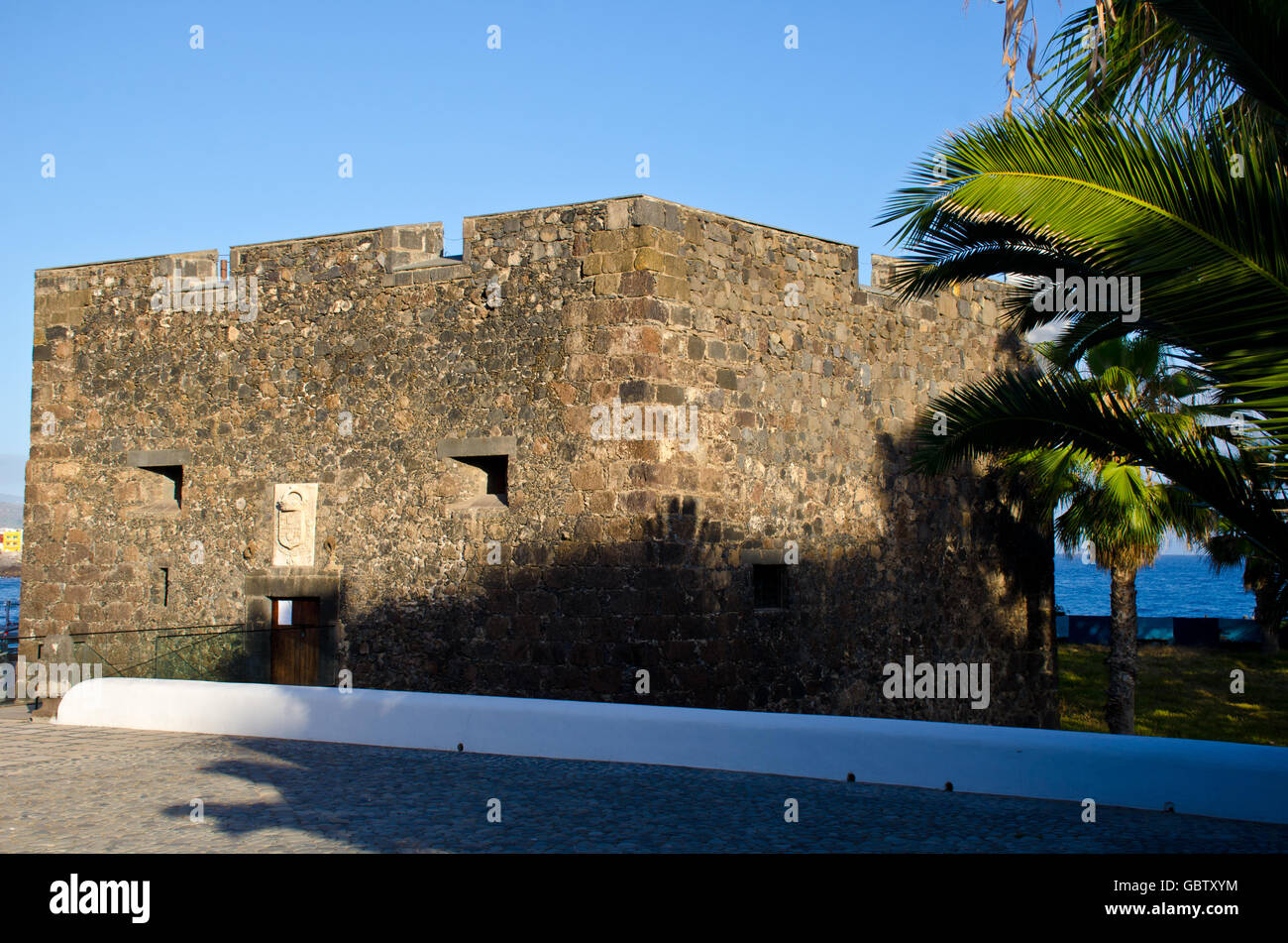 Puerto De La Cruz, alte Burg Castillo de San Felipe, Insel Teneriffa, Kanarische Inseln, Spanien Stockfoto