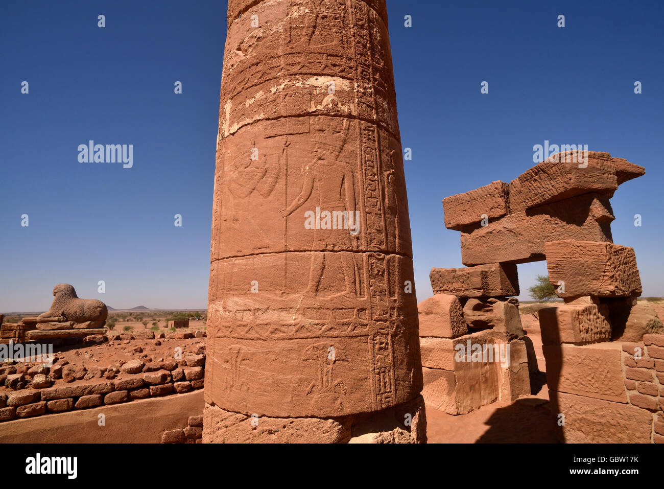 Afrika, Sudan, Naga, Tempel des Amun Stockfoto