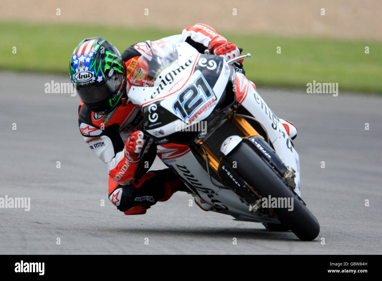 Motorradfahren - SBK World Superbike Championship 2009 - Qualifying - Donington Park. John Hopkins, Stiggy Racing Honda, USA Stockfoto