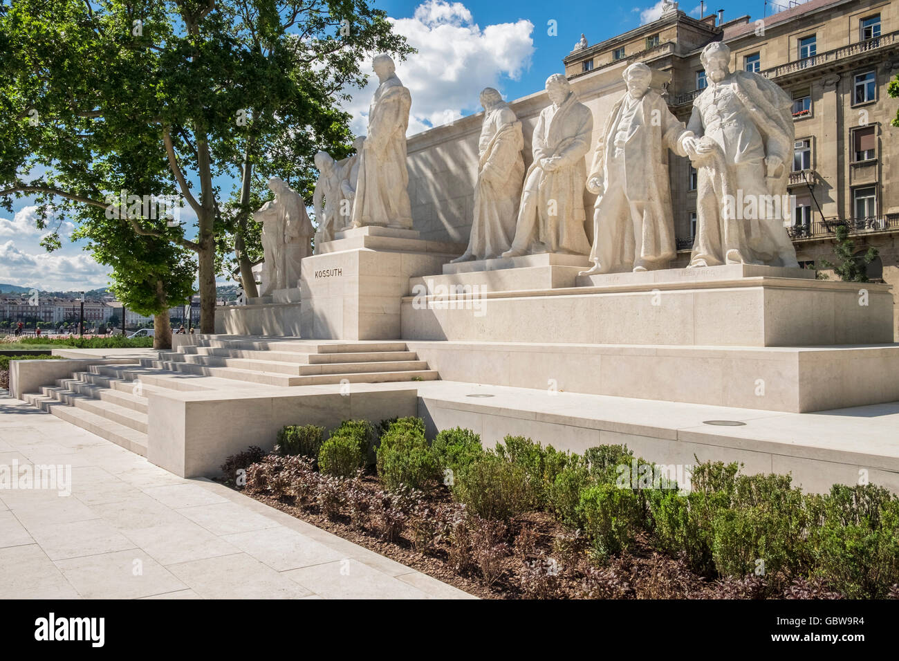 Die Kossuth Denkmal gewidmet ehemaligen ungarischen Staatspräsidenten Lajos Kossuth, Kossuth Platz, Budapest, Ungarn Stockfoto