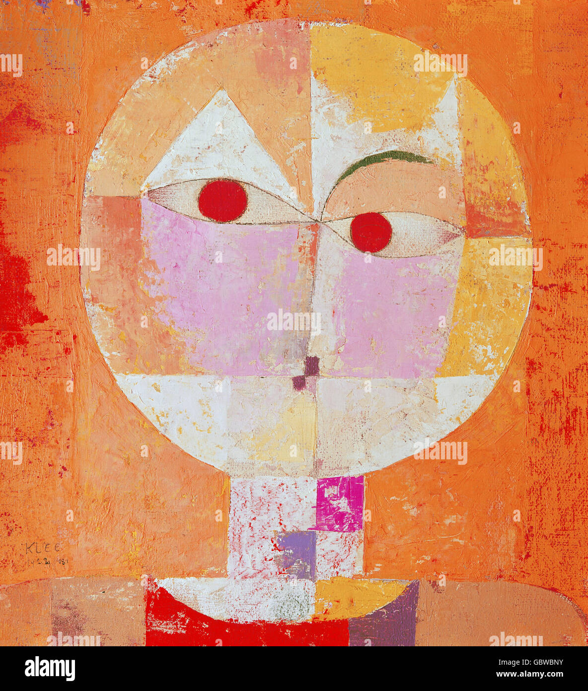 Bildende Kunst, Klee, Paul, (1879-1940), Malerei, "Senecio", 1922, Öl auf Gaze, 40,5 cm 38 cm, Museum der bildenden Künste, Basel, Stockfoto