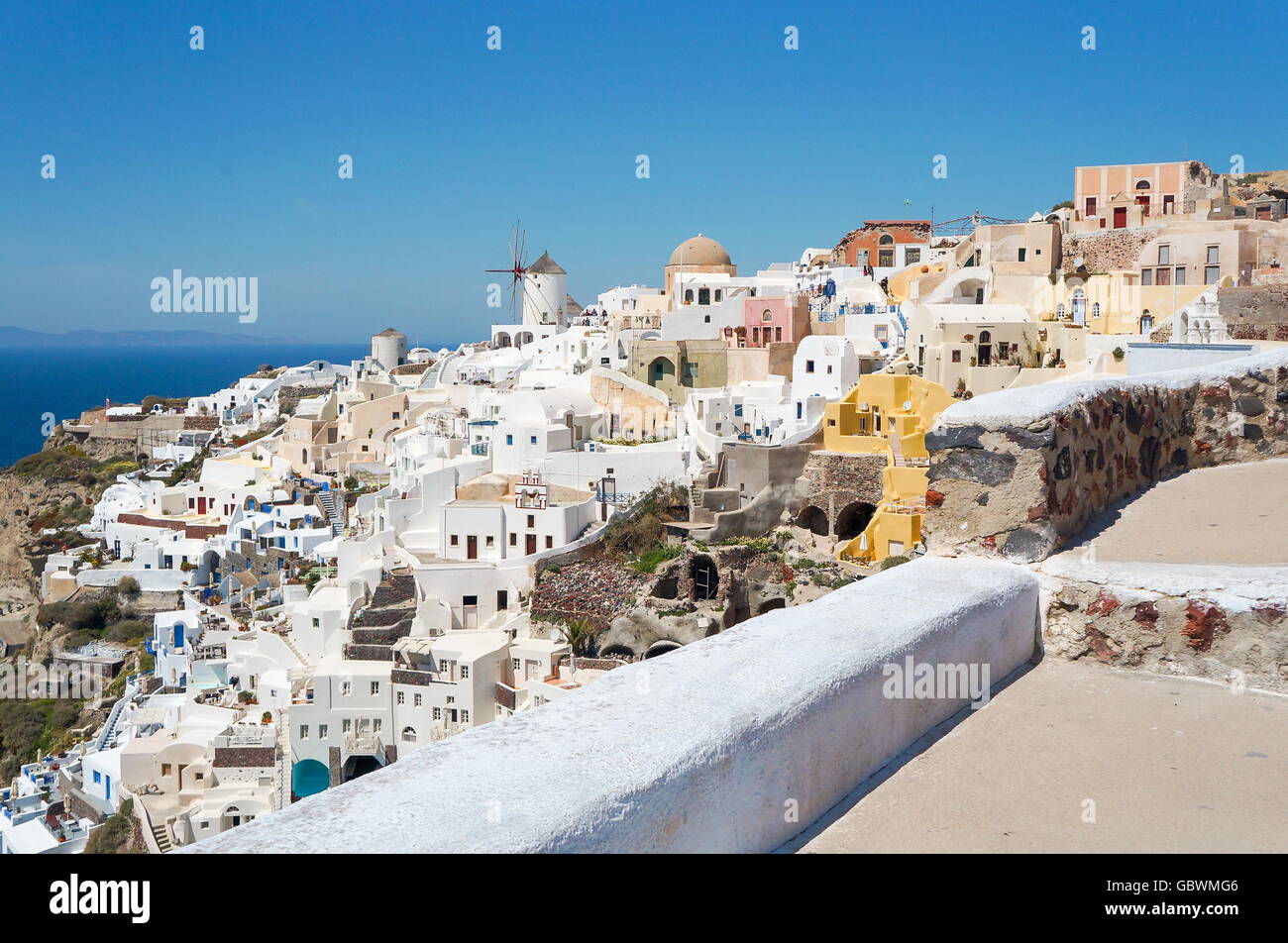 Griechischen Ägäis-Insel, Santorini, im Sommer Tag, Griechenland, Europa Stockfoto